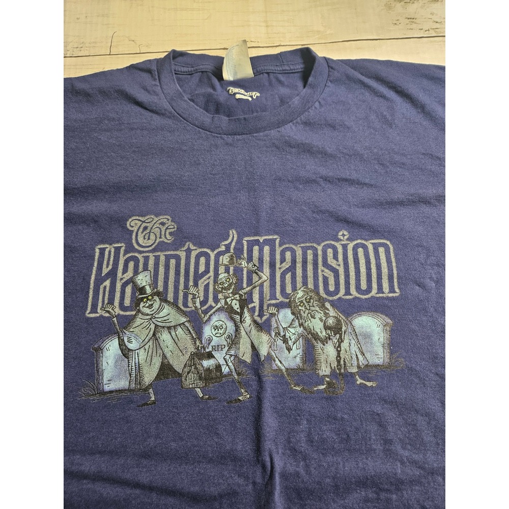 Disney Haunted Mansion Hitchhiking Ghosts T-Shirt Navy Blue 2XL Port & Company